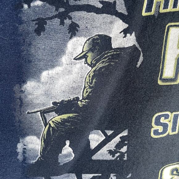 Vintage Buck Wear Sweatshirt Mens 2XL Blue Deer Hunting Wildlife Crewneck - Picture 15 of 16